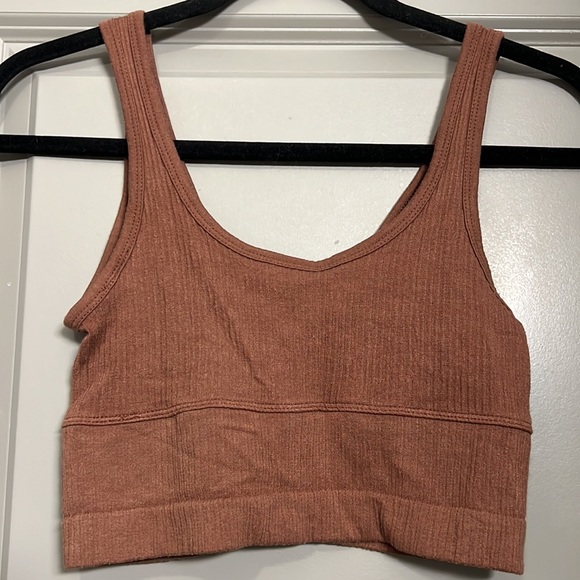 Urban Outfitters - Out From Under Brown Ribbed Crop Top | Size XS/S - Picture 5 of 6